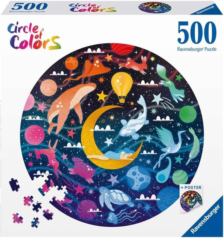 Ravensburger Kulaté puzzle Kruh barev: Sny 500 dílků